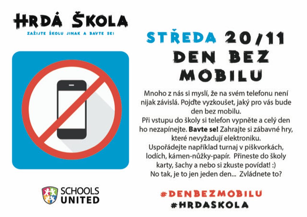 Hrdá škola - Den bez mobilu