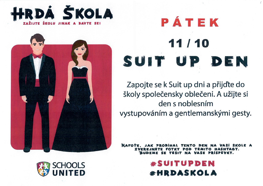 Hrdá škola - Suit up den